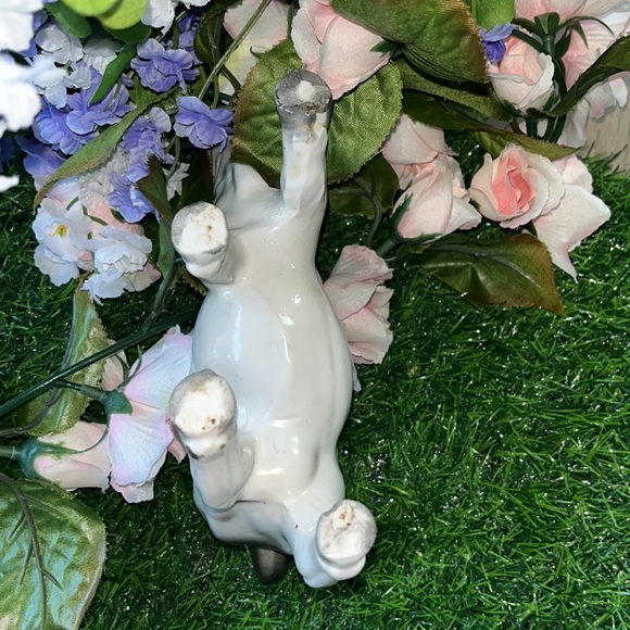 Vintage German Ceramic Cow Tail Handled Creamer-Black-Gray-White-Free Ship-EUC. - Picture 5 of 7